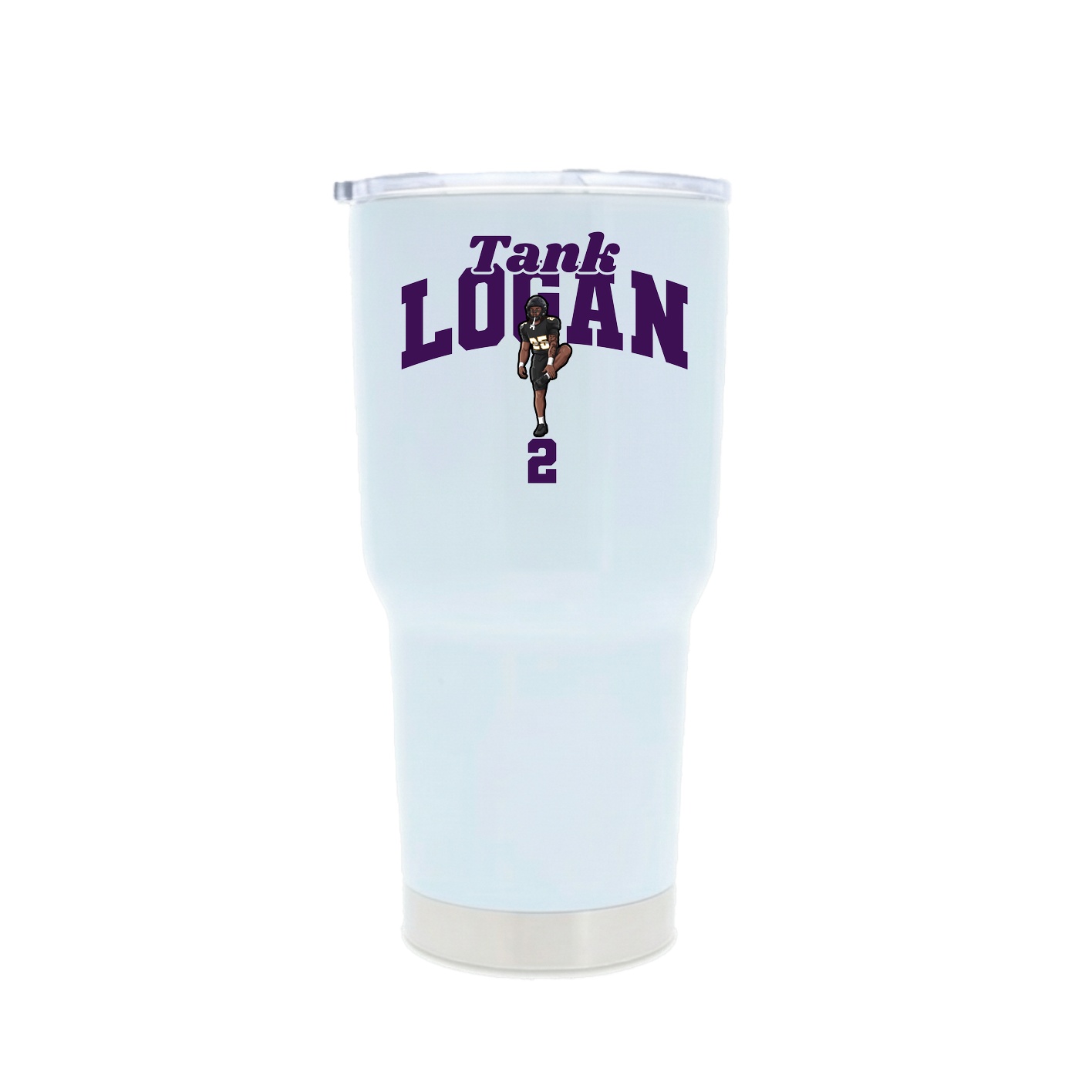 30oz Stainless Steel Tumbler — Signature Arch in White