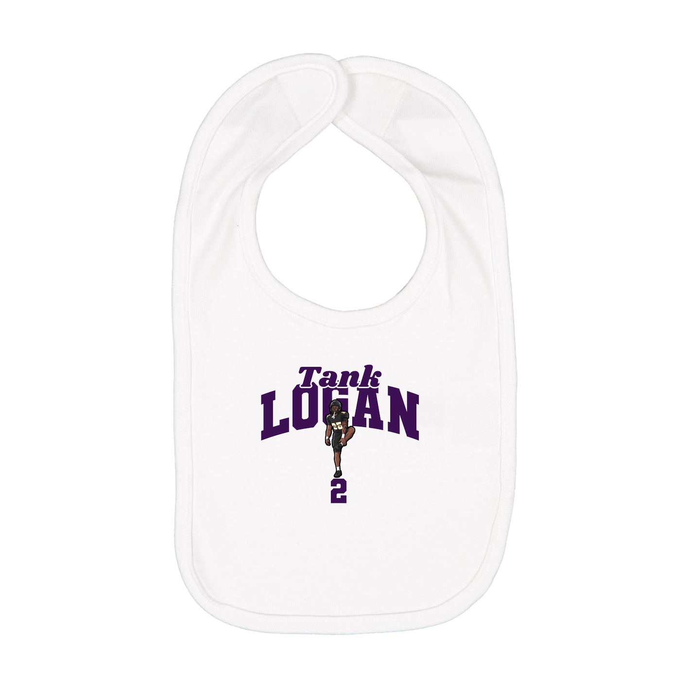 Infant Bib — Signature Arch in White