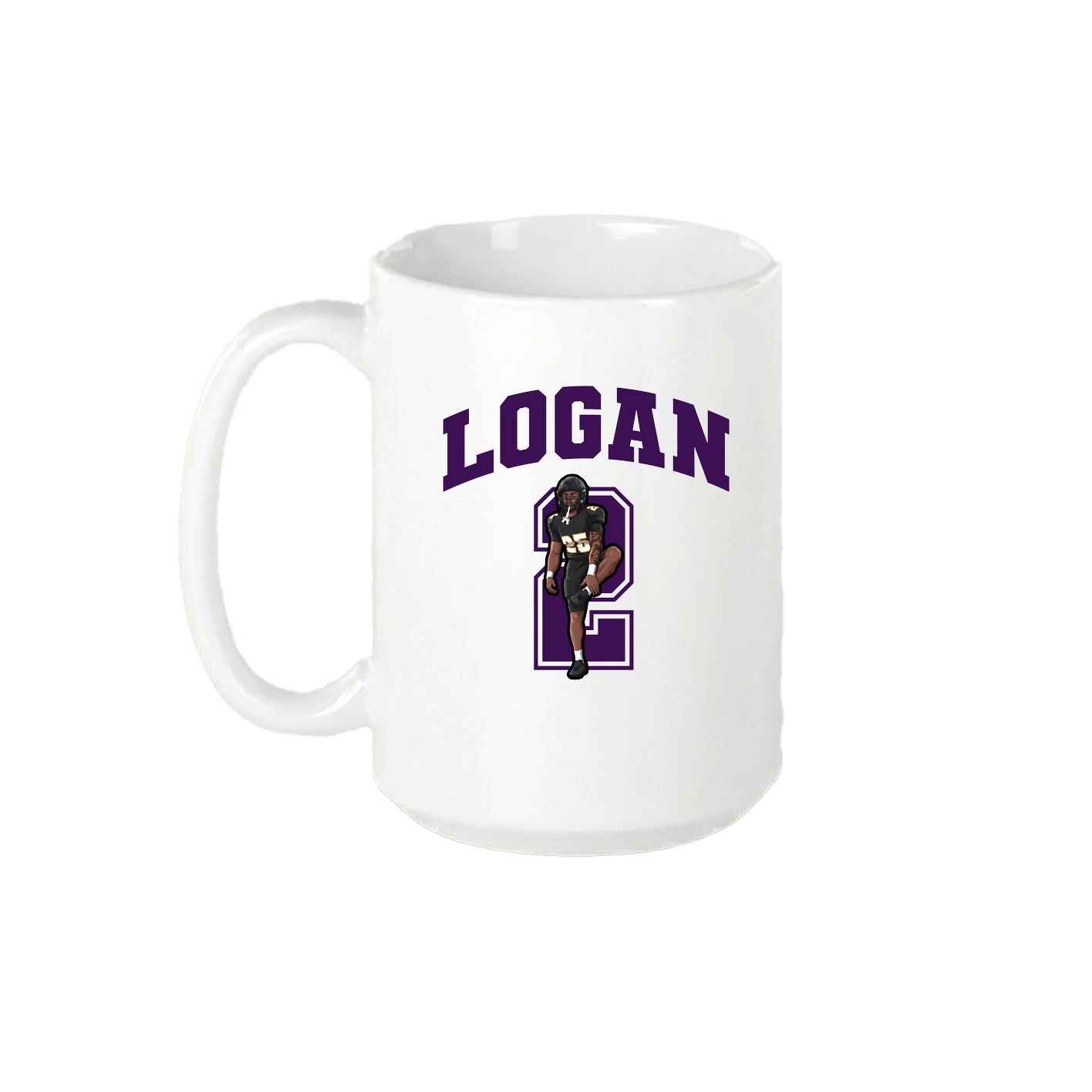 15oz Coffee Mug — Number in White