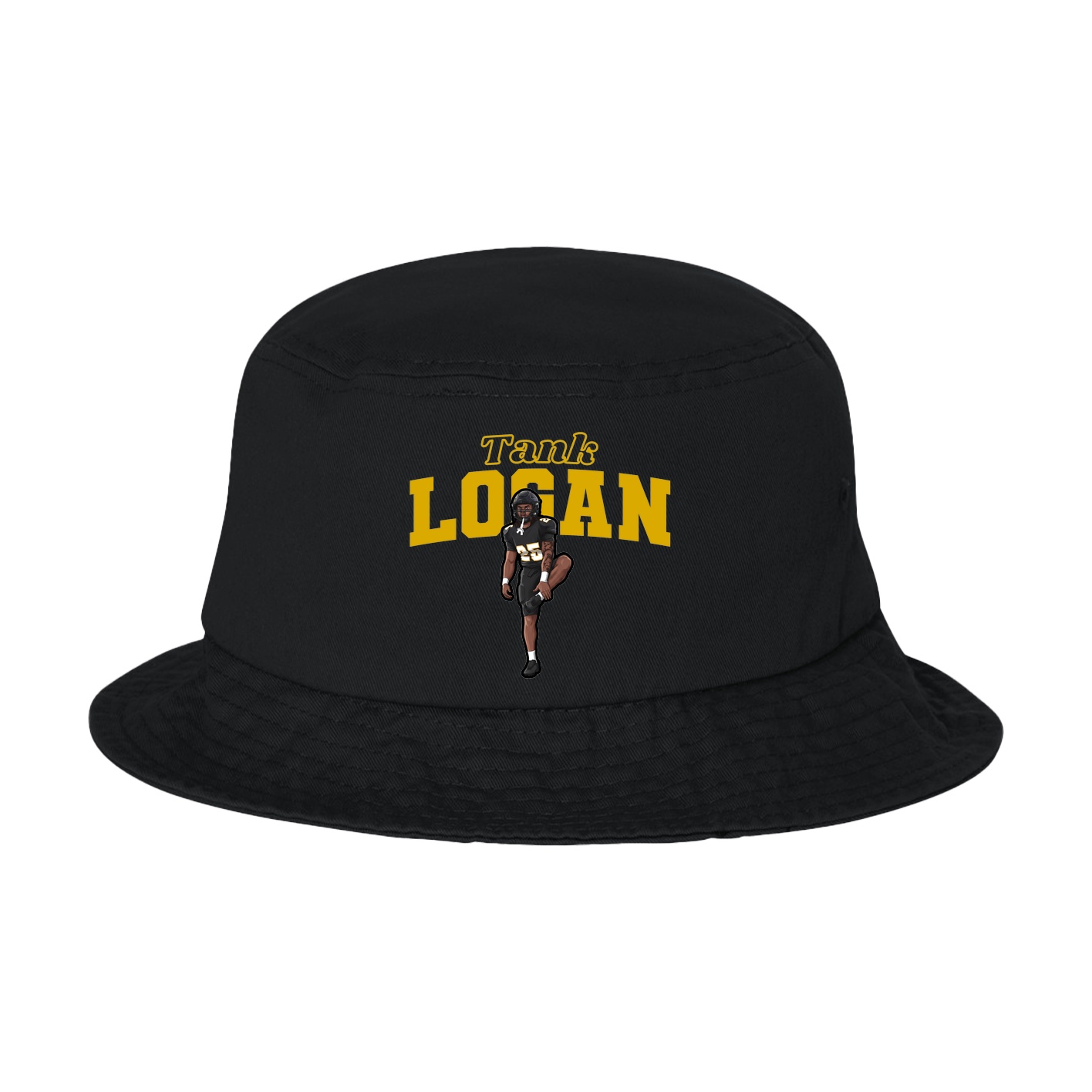 Bucket Cap — Name Arch in Black