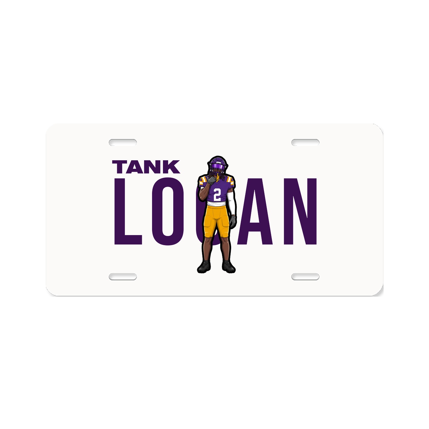 License Plate — Player Name in Classic