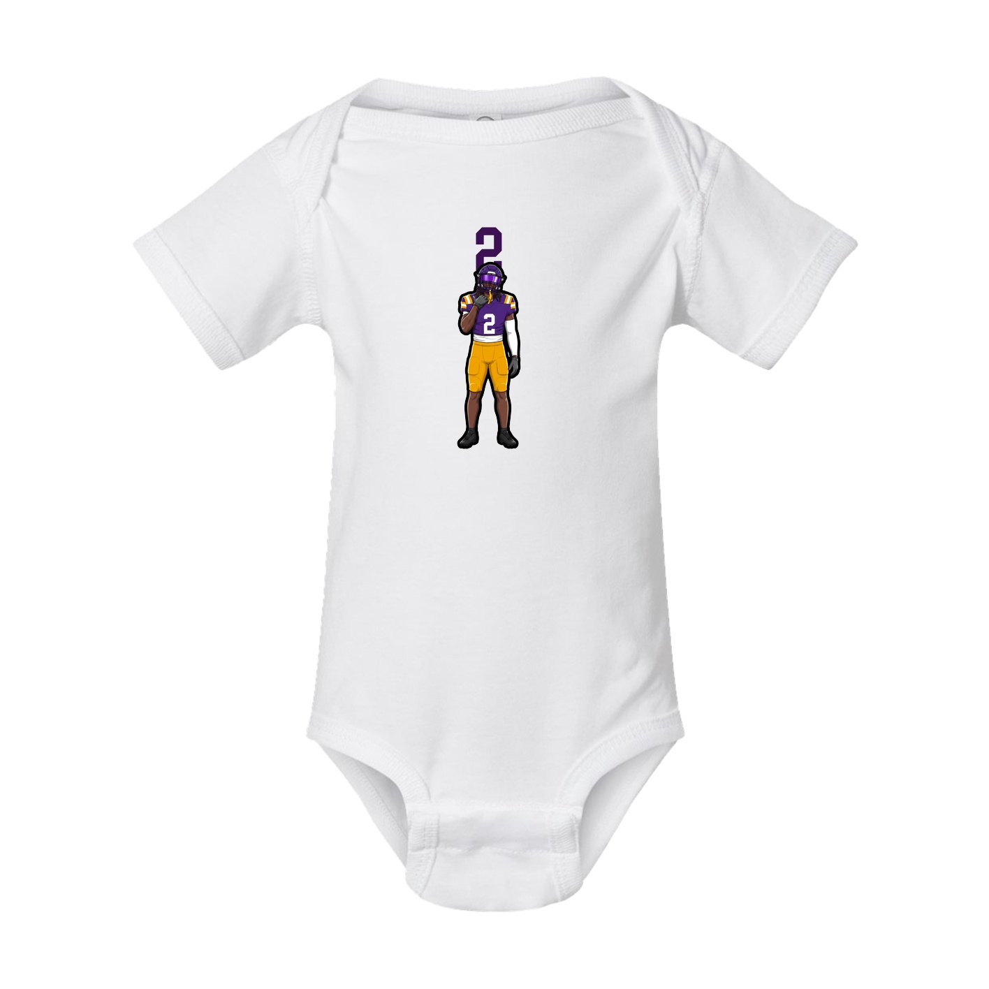 Baby Onesie — Number Top in White