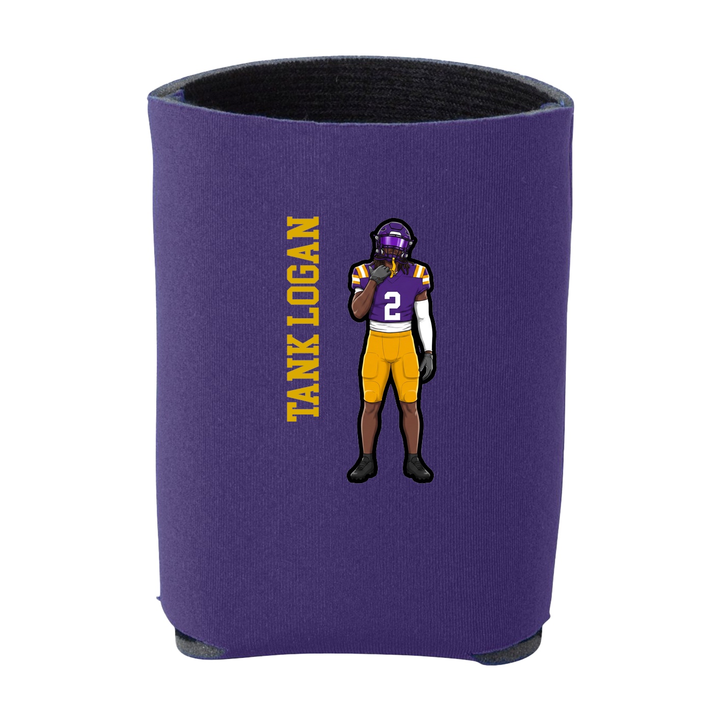 Can Holder — Name Vertical in Purple