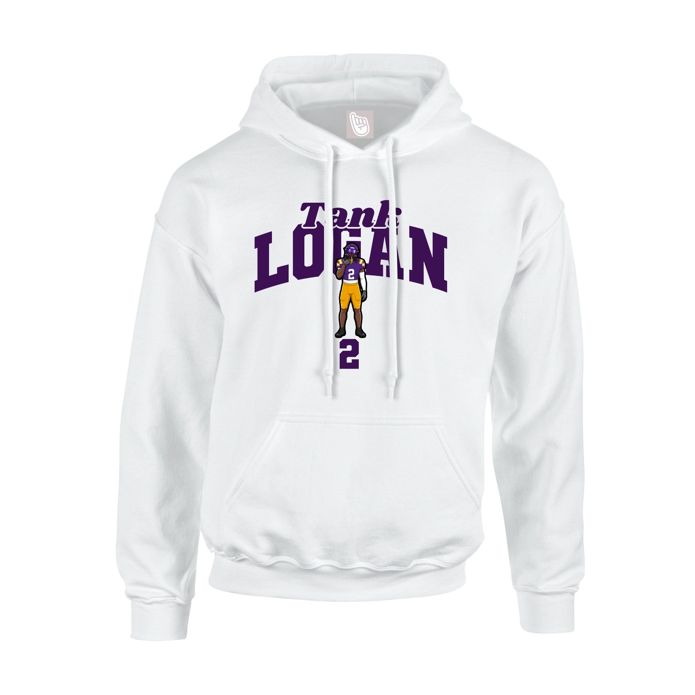 Hoodie — Signature Arch in White