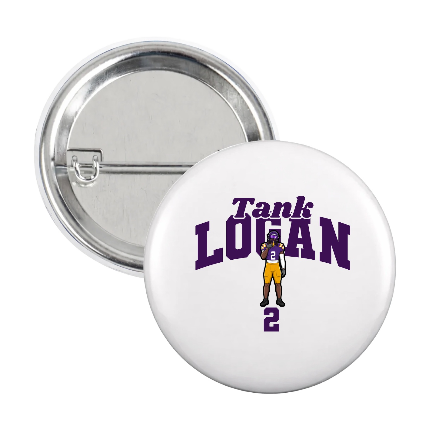 Game Day Button — Signature Arch in White