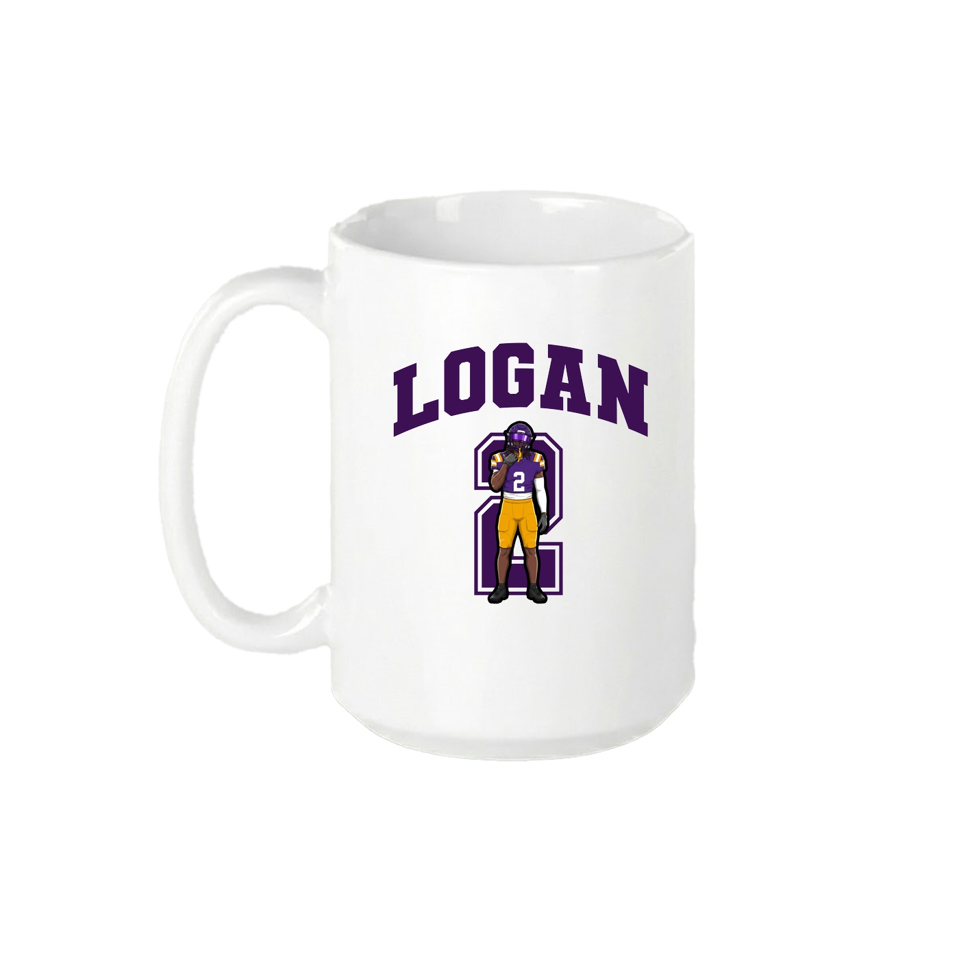 15oz Coffee Mug — Number in White