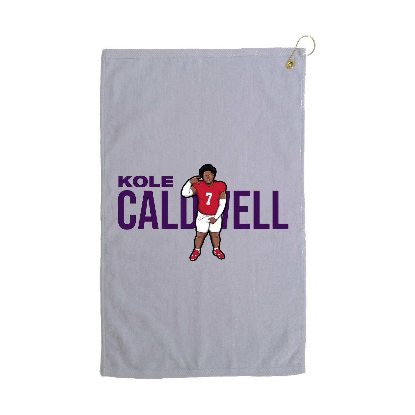 Golf Towel — Player Name in Grey