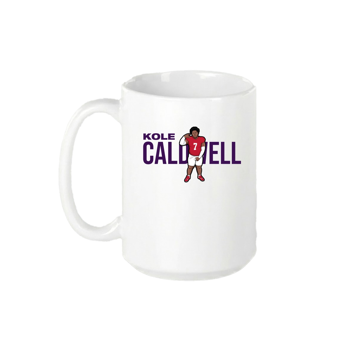 15oz Coffee Mug — Player Name in White