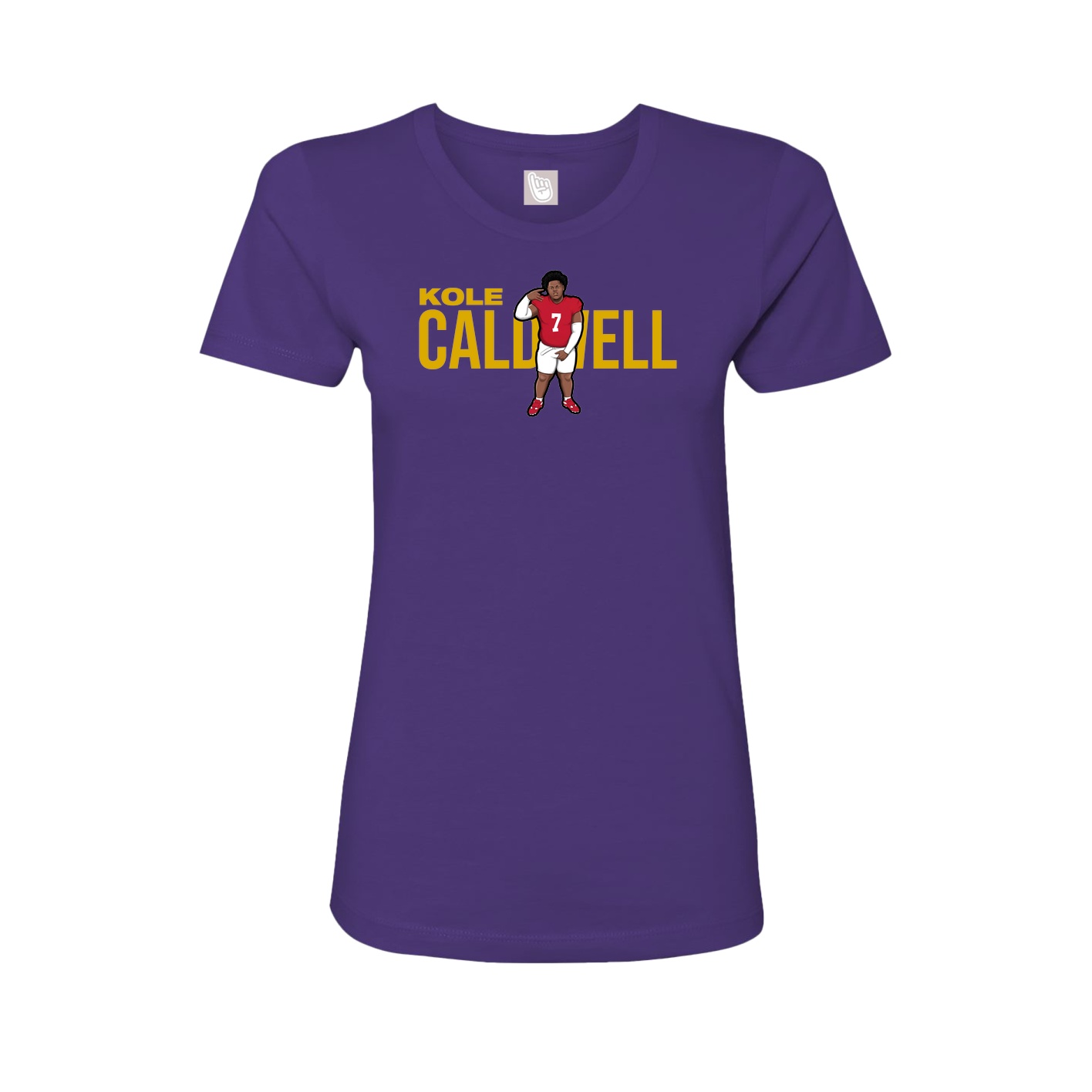 Fitted Women's Tee — Player Name in Purple