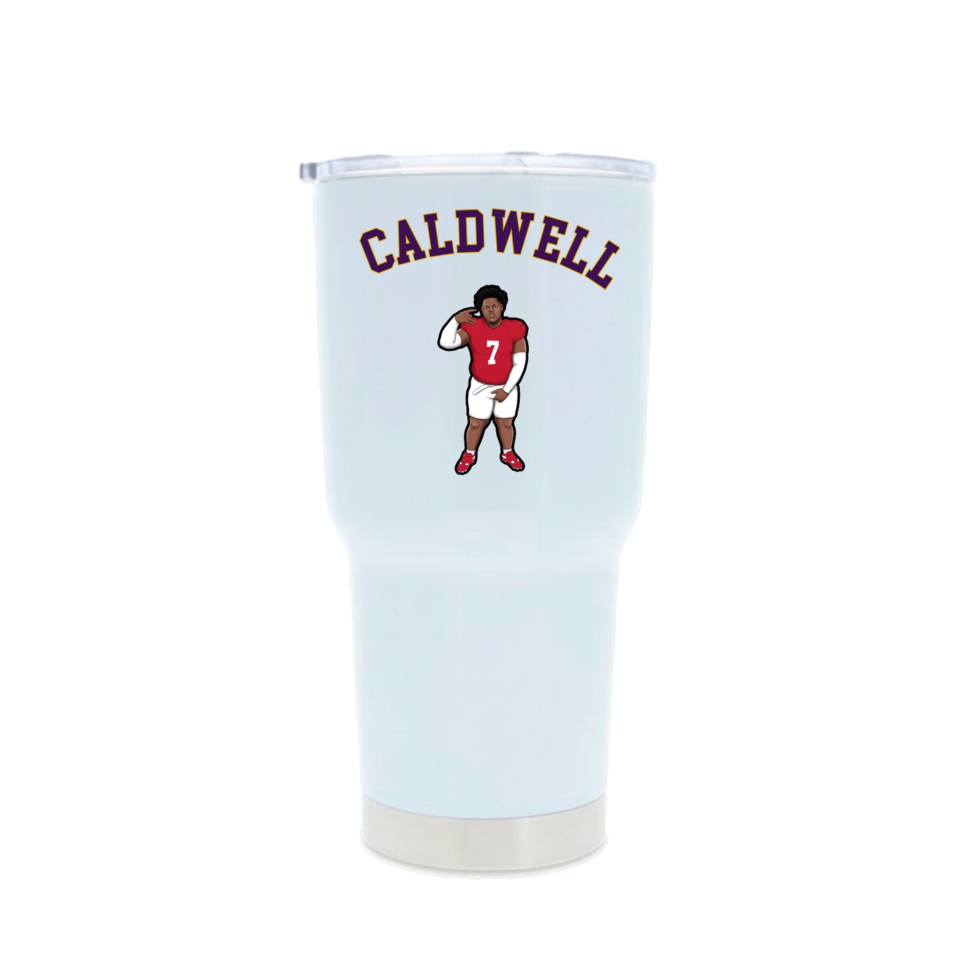 30oz Stainless Steel Tumbler — Shirsey Arch in White