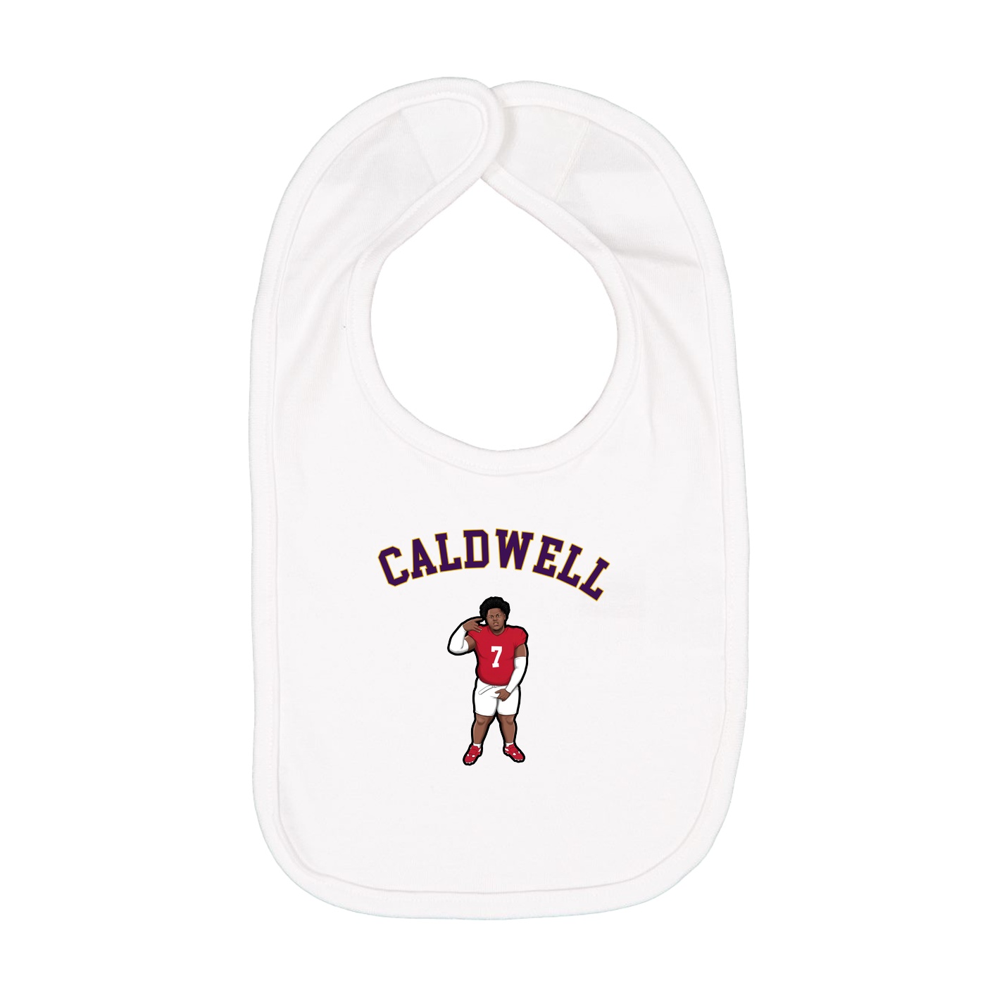 Infant Bib — Shirsey Arch in White