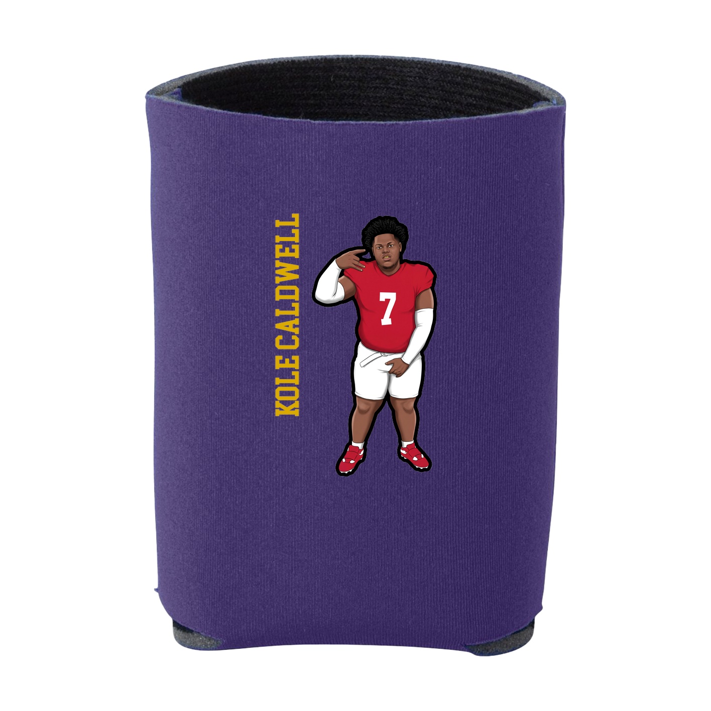 Can Holder — Name Vertical in Purple