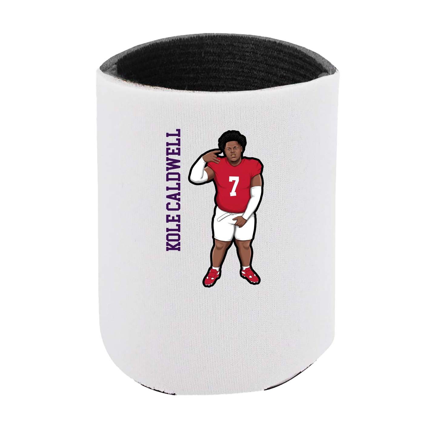 Can Holder — Name Vertical in White