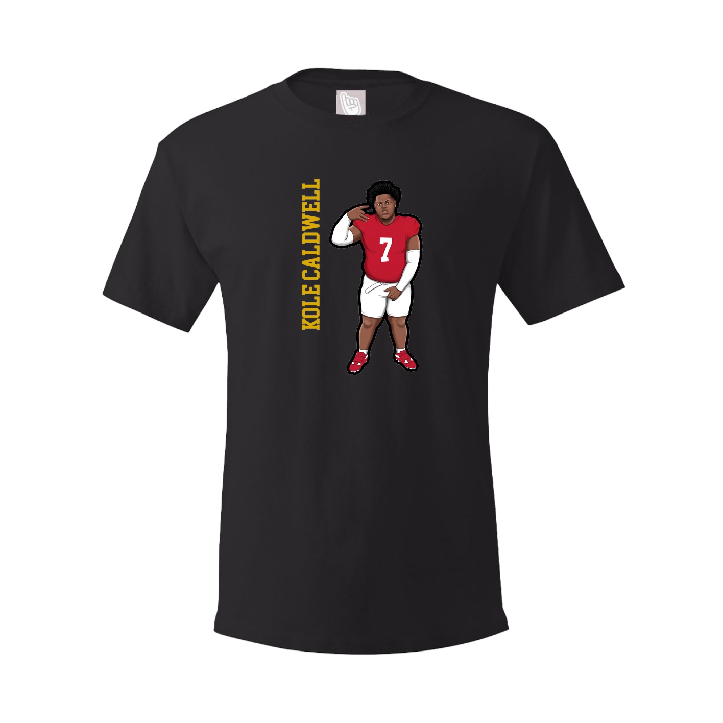 Tee — Name Vertical in Black