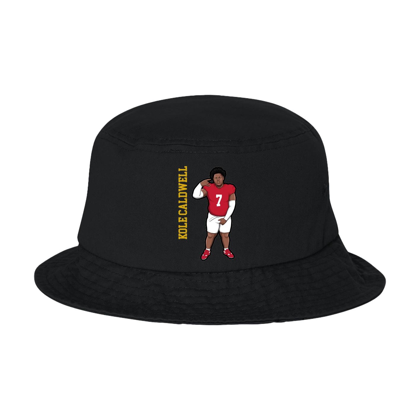 Bucket Cap — Name Vertical in Black