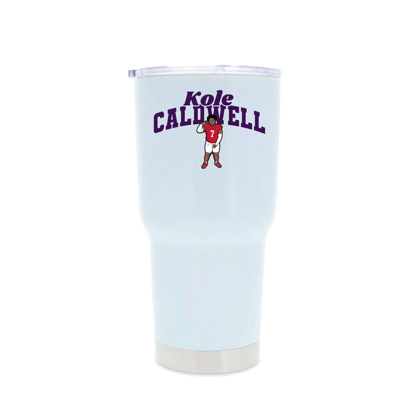 30oz Stainless Steel Tumbler — Signature Arch in White
