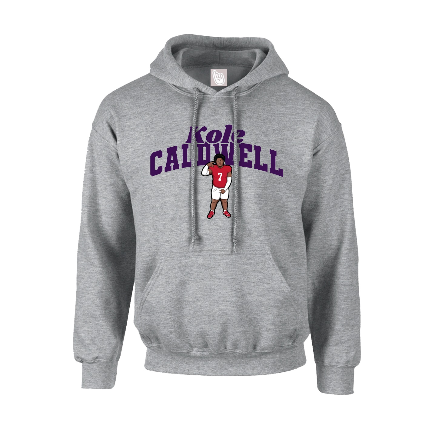 Youth Hoodie — Signature Arch in Grey