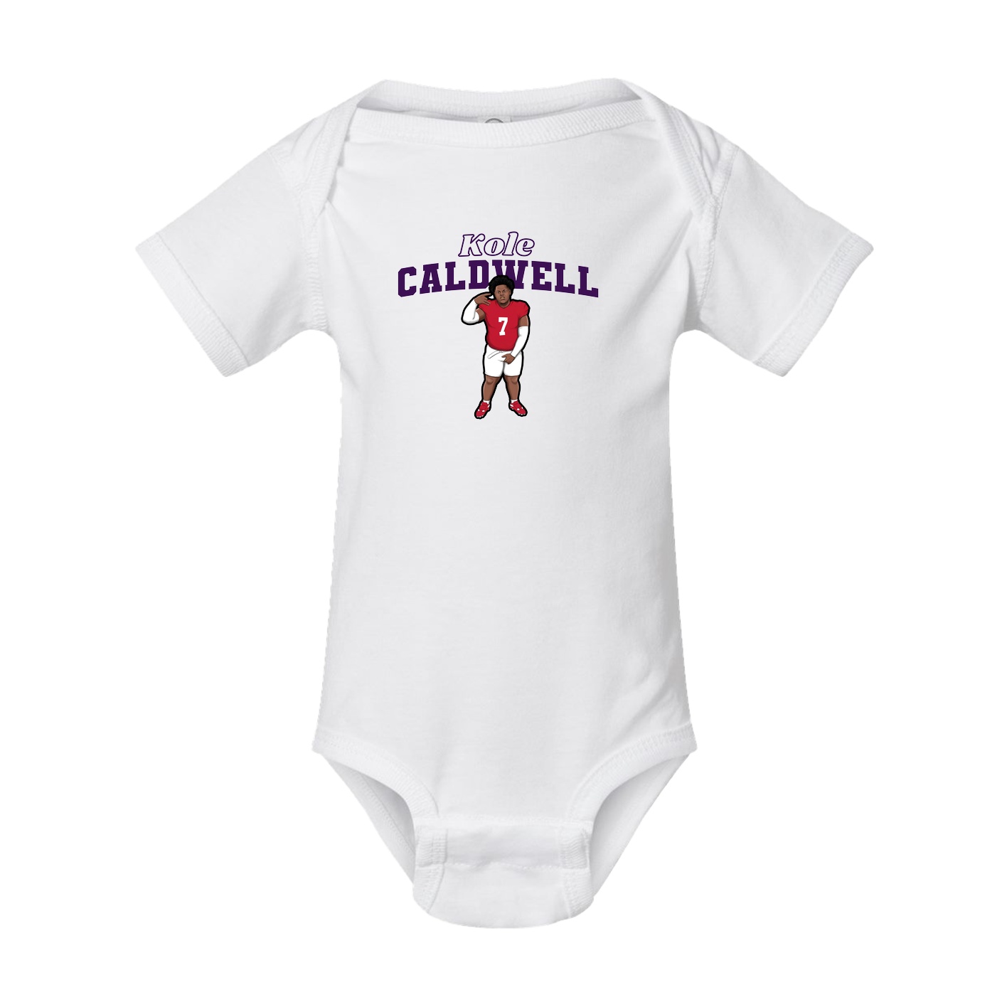 Baby Onesie — Name Arch in White