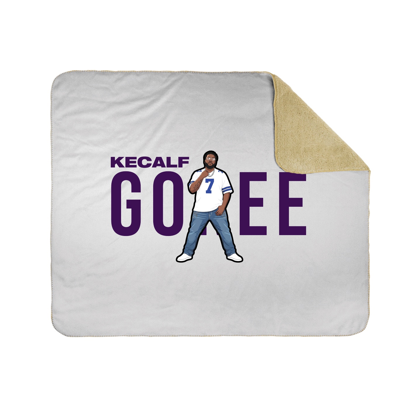 Throw Blanket — Player Name in White