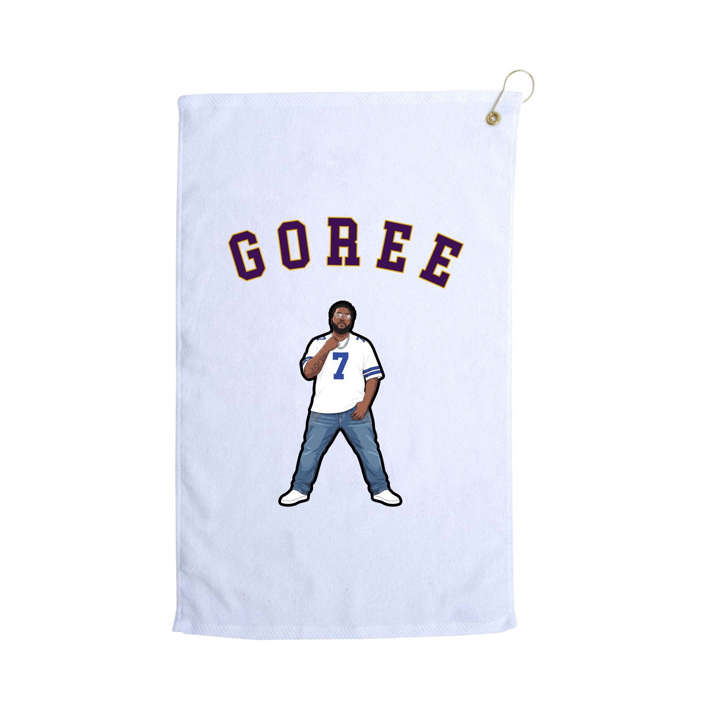 Golf Towel — Shirsey Arch in White