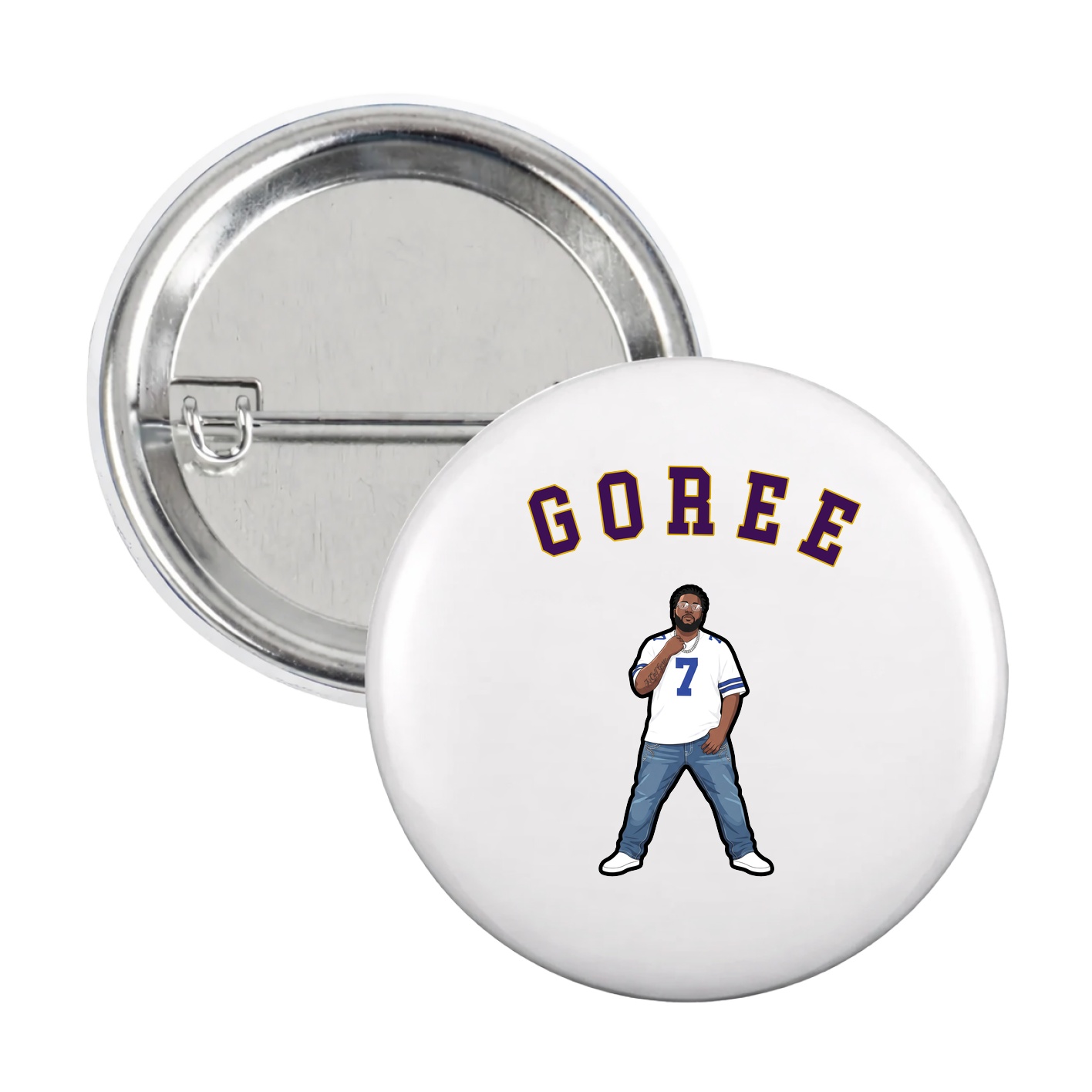 Game Day Button — Shirsey Arch in White