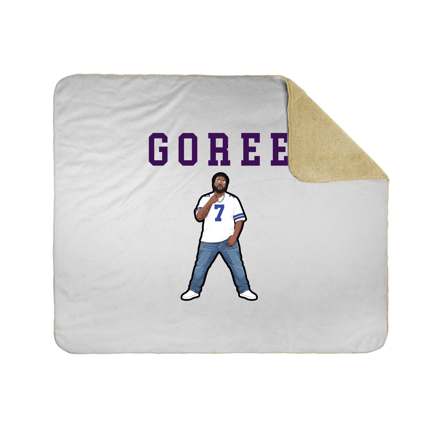Throw Blanket — Shirsey in White
