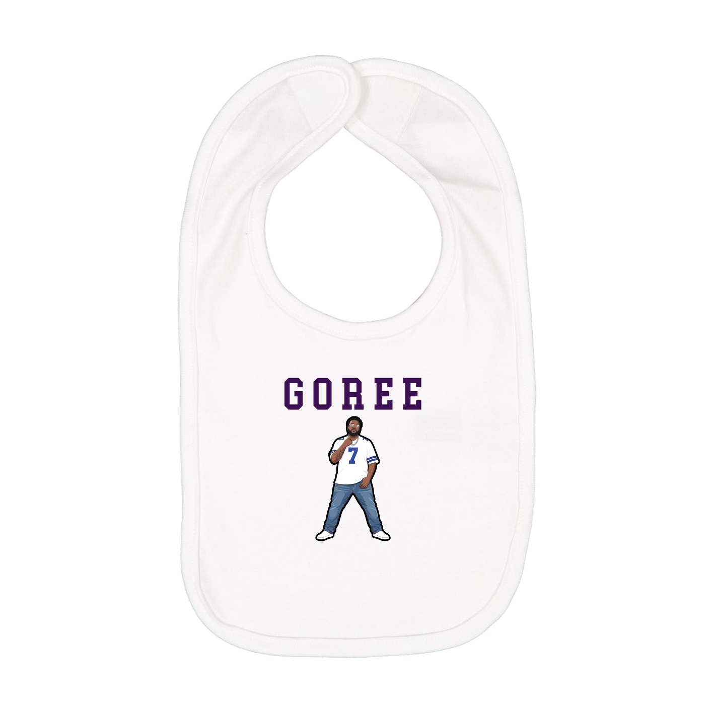 Infant Bib — Shirsey in White