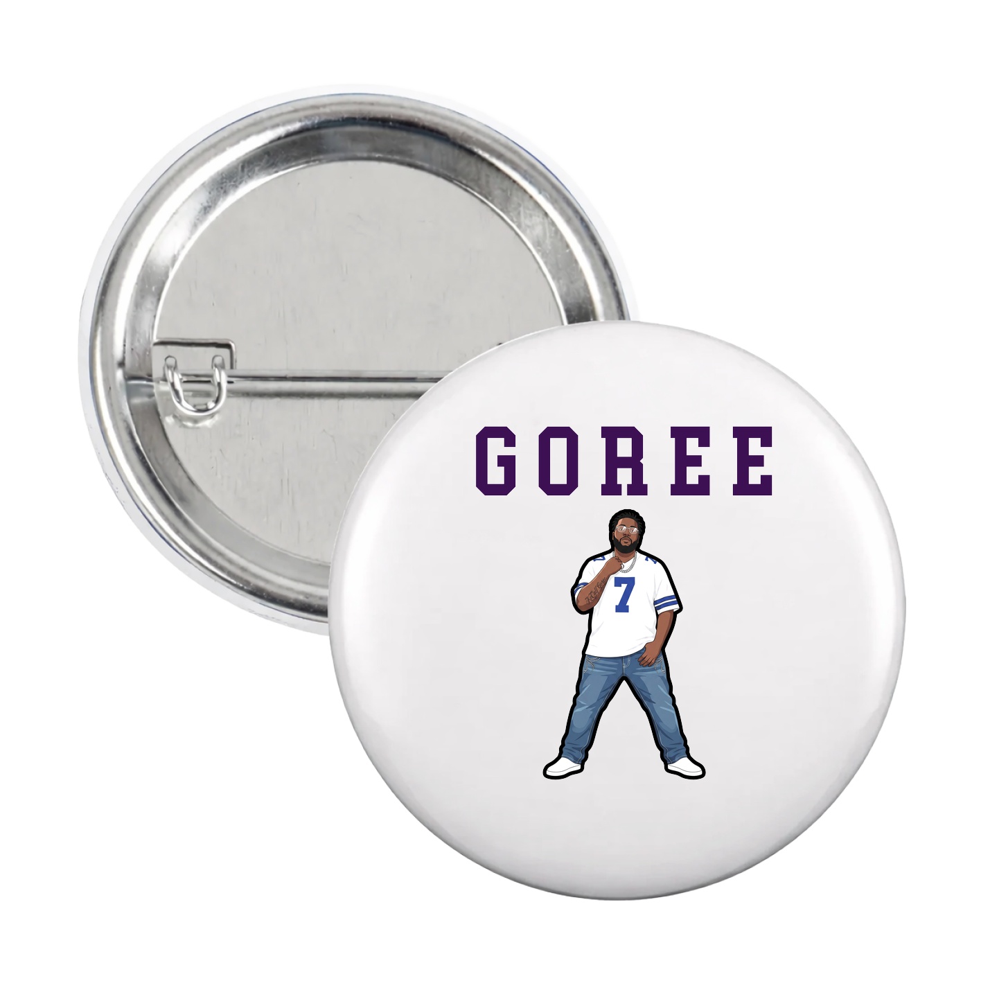 Game Day Button — Shirsey in White