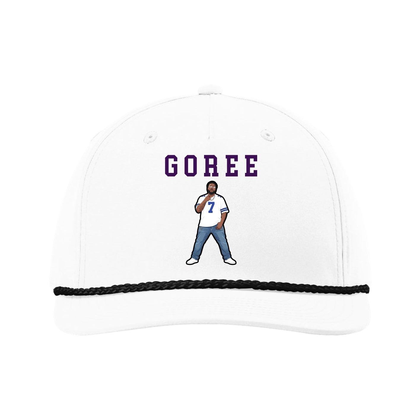 Five-Panel Classic Rope Cap — Shirsey in White