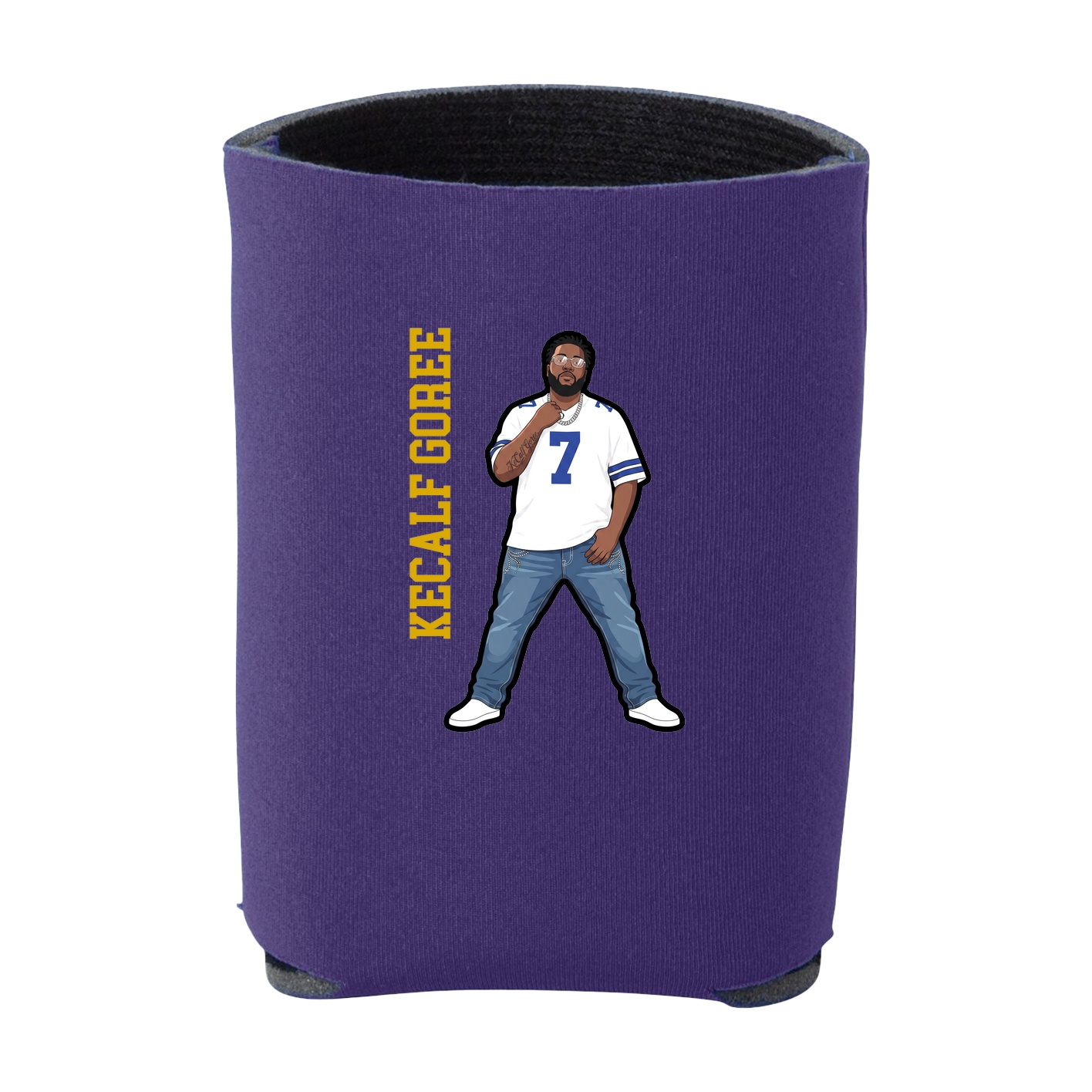 Can Holder — Name Vertical in Purple