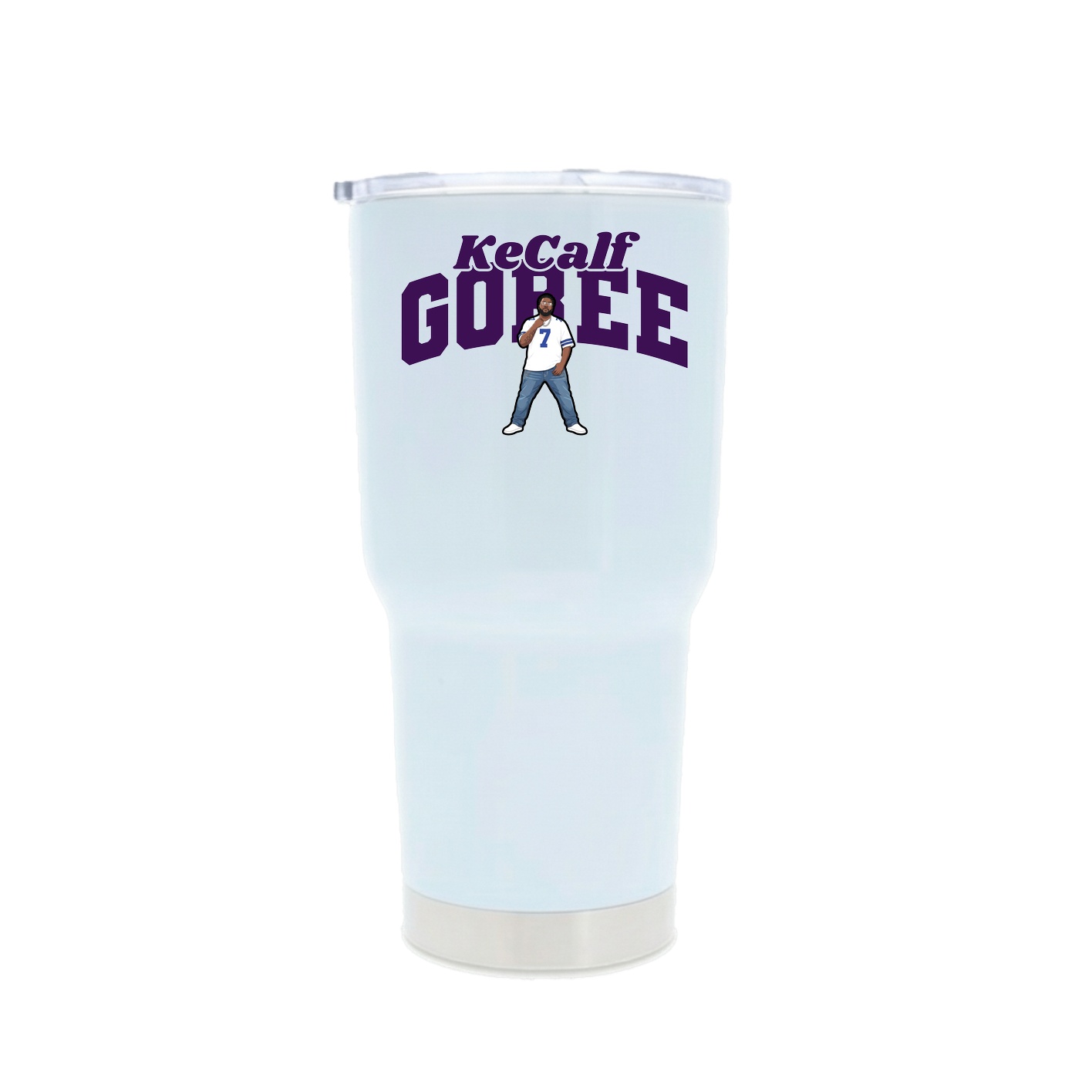30oz Stainless Steel Tumbler — Signature Arch in White