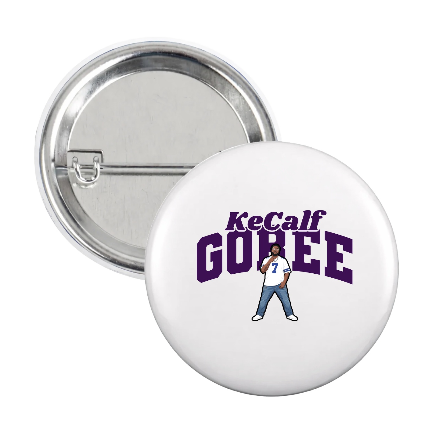 Game Day Button — Signature Arch in White