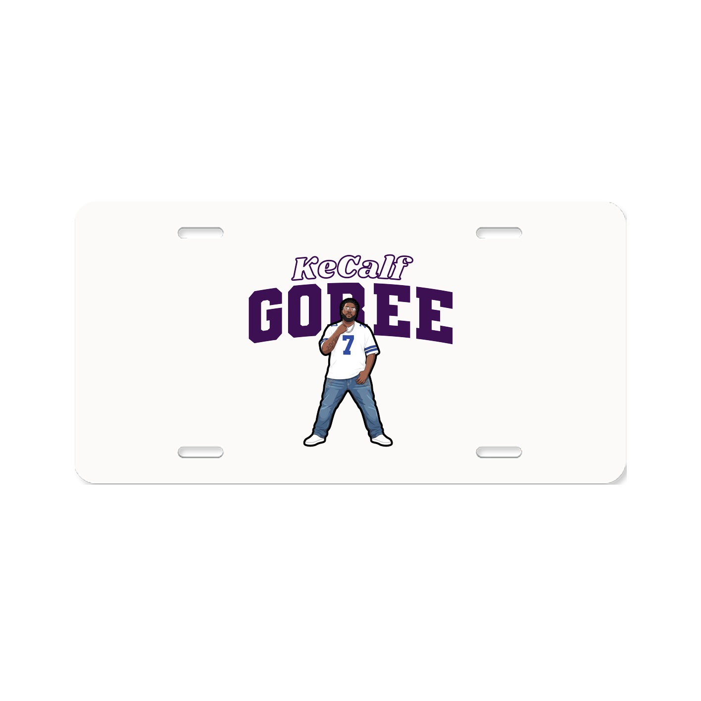 License Plate — Name Arch in Classic