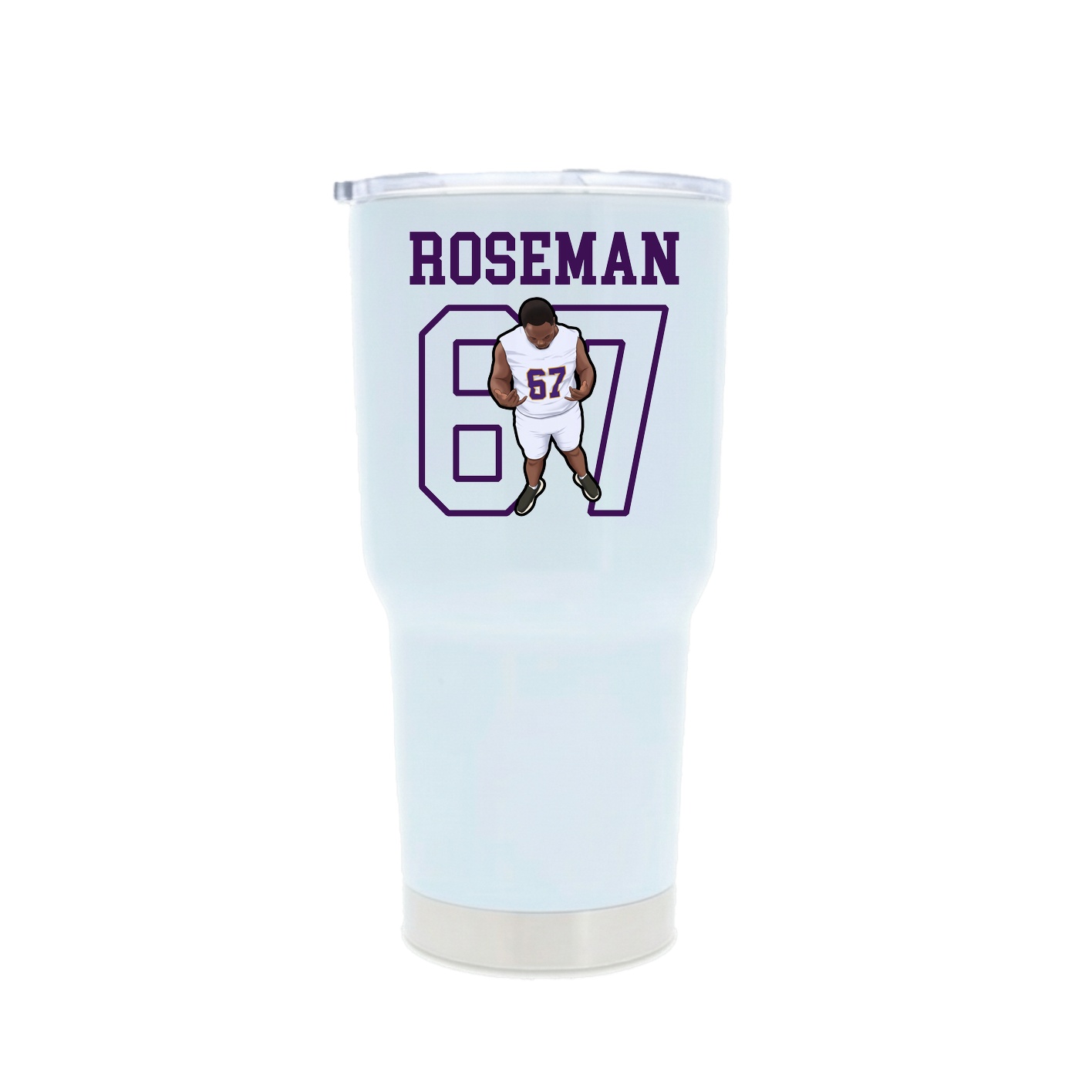 30oz Stainless Steel Tumbler — Shirsey in White