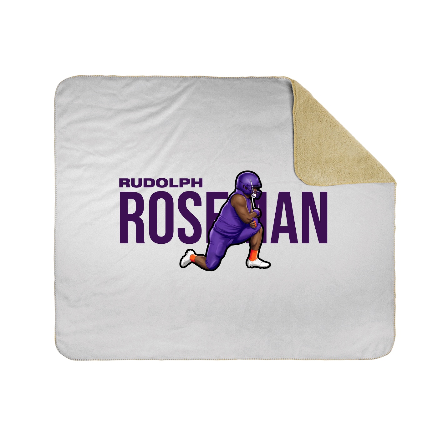 Throw Blanket — Player Name in White
