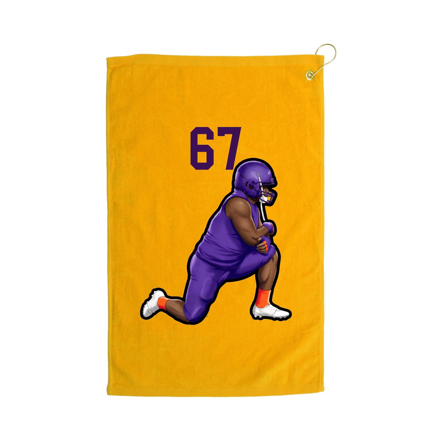 Golf Towel — Number Top in Gold