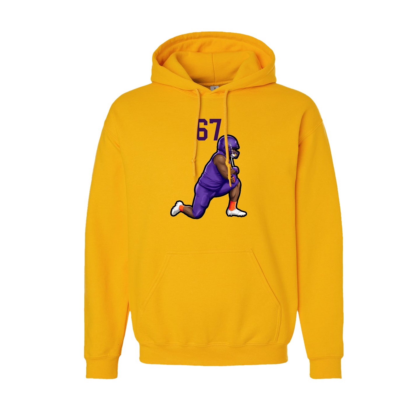 Hoodie — Number Top in Gold