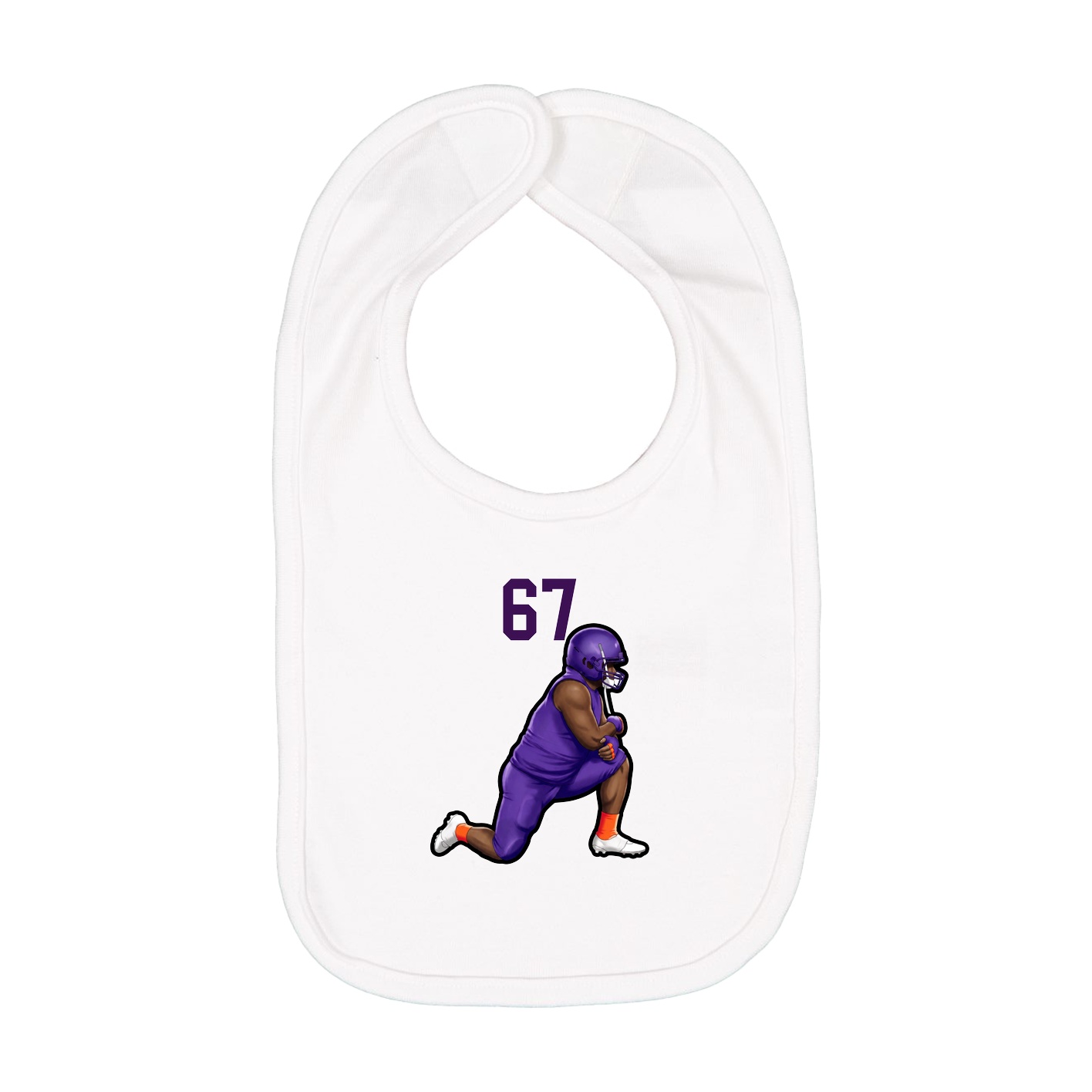 Infant Bib — Number Top in White
