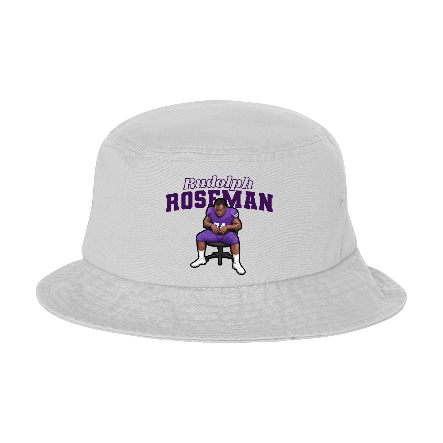 Bucket Cap — Name Arch in White