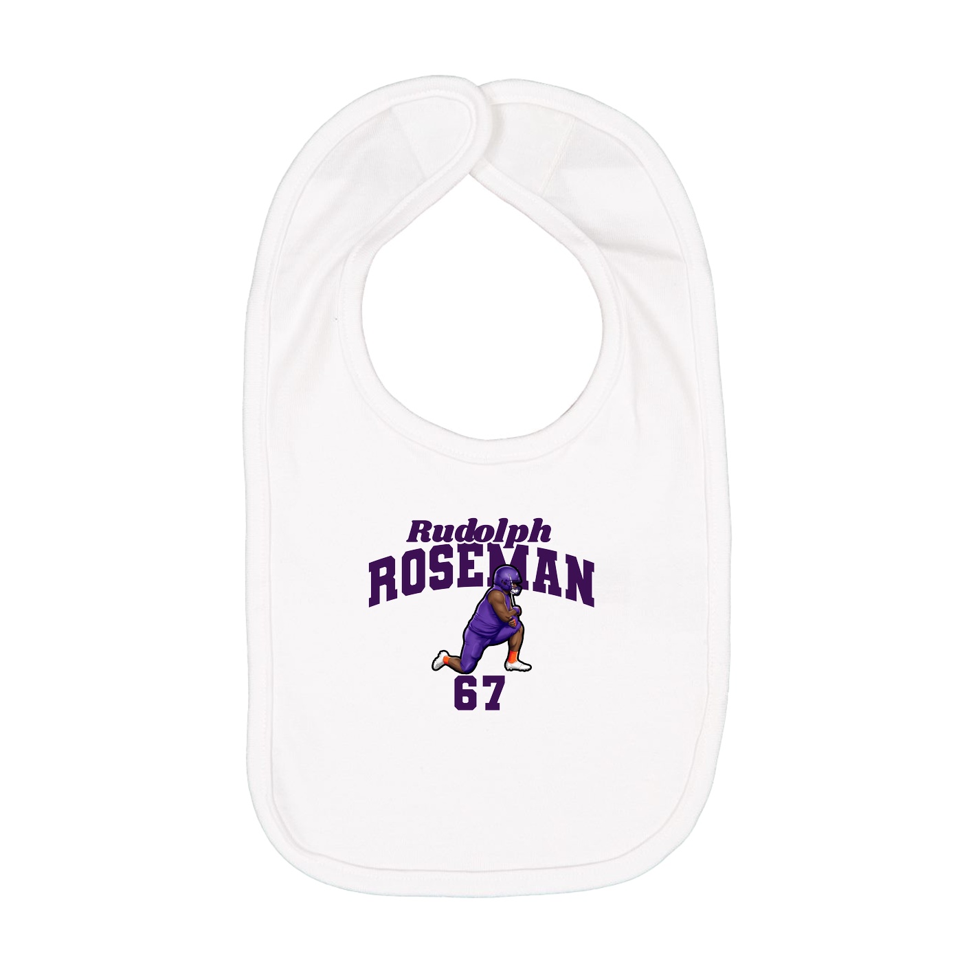 Infant Bib — Signature Arch in White