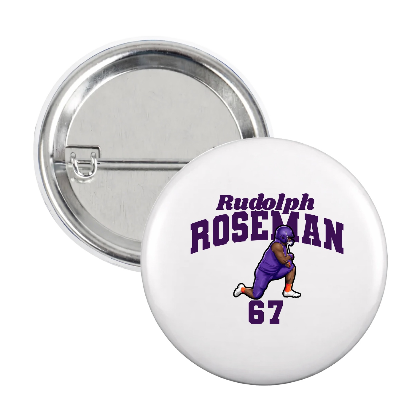 Game Day Button — Signature Arch in White