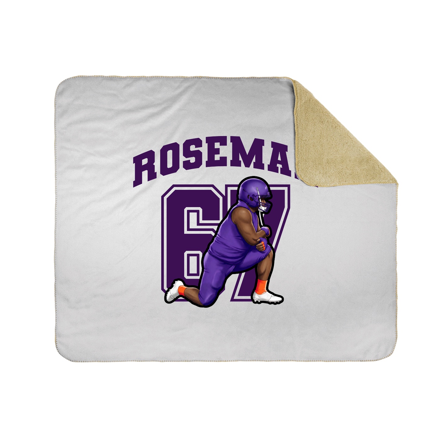 Throw Blanket — Number in White