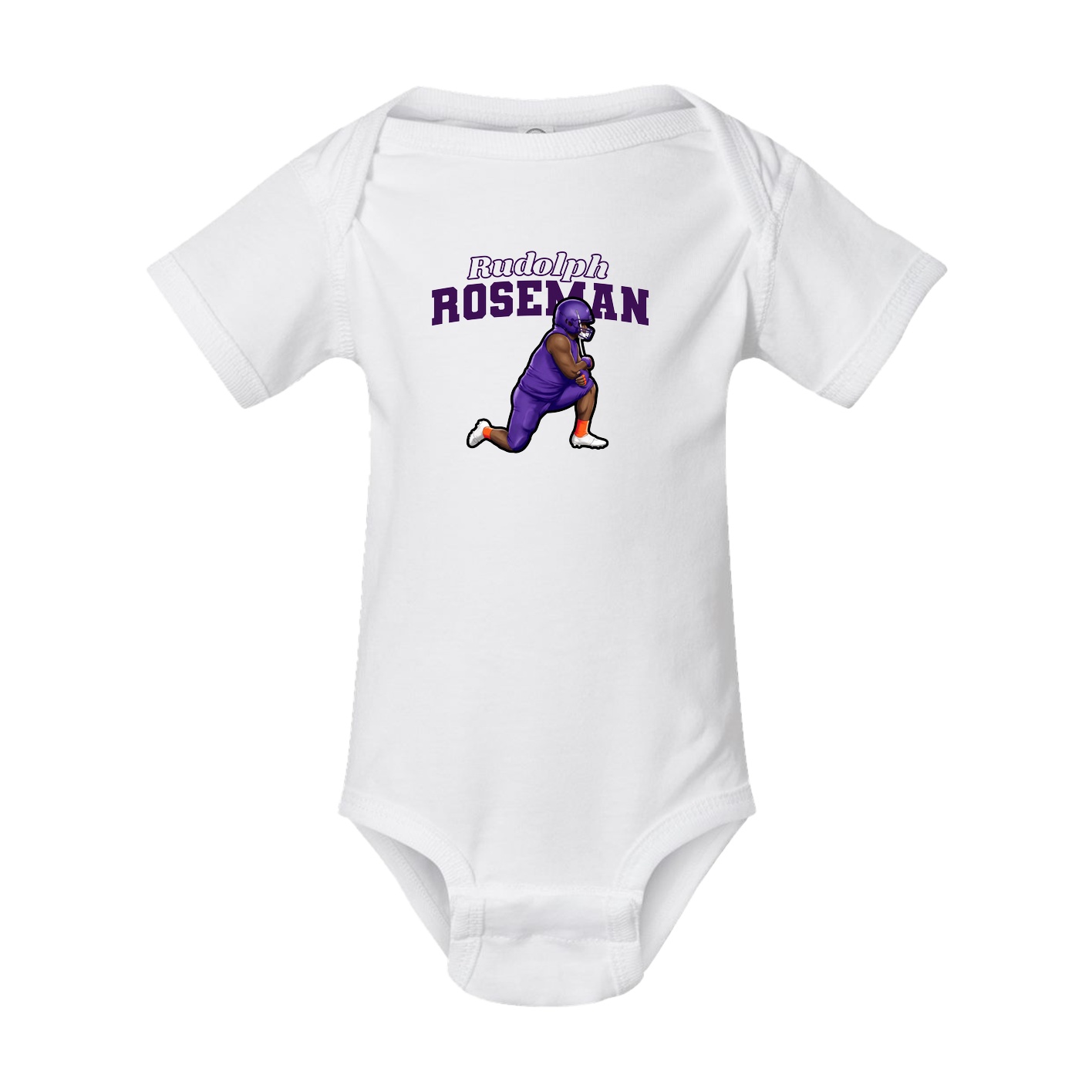 Baby Onesie — Name Arch in White