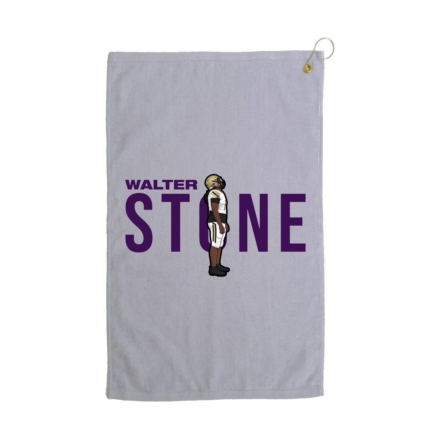 Golf Towel — Player Name in Grey