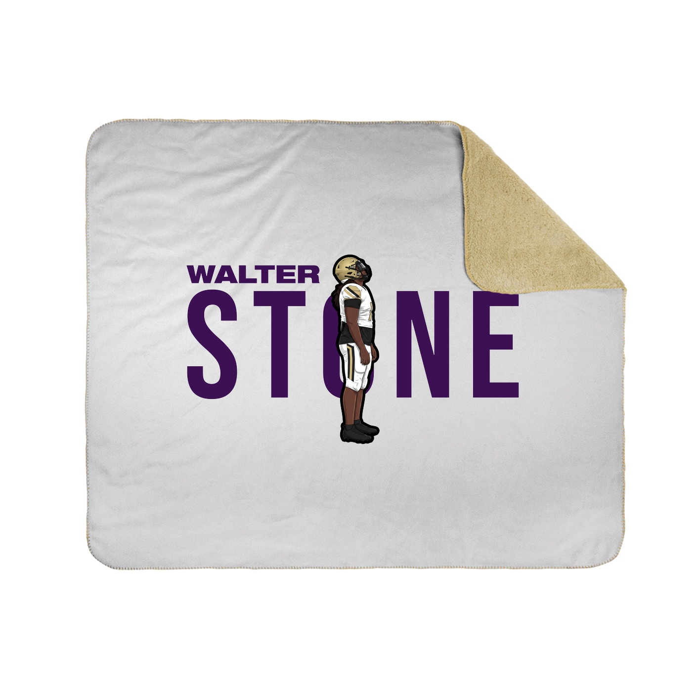 Throw Blanket — Player Name in White