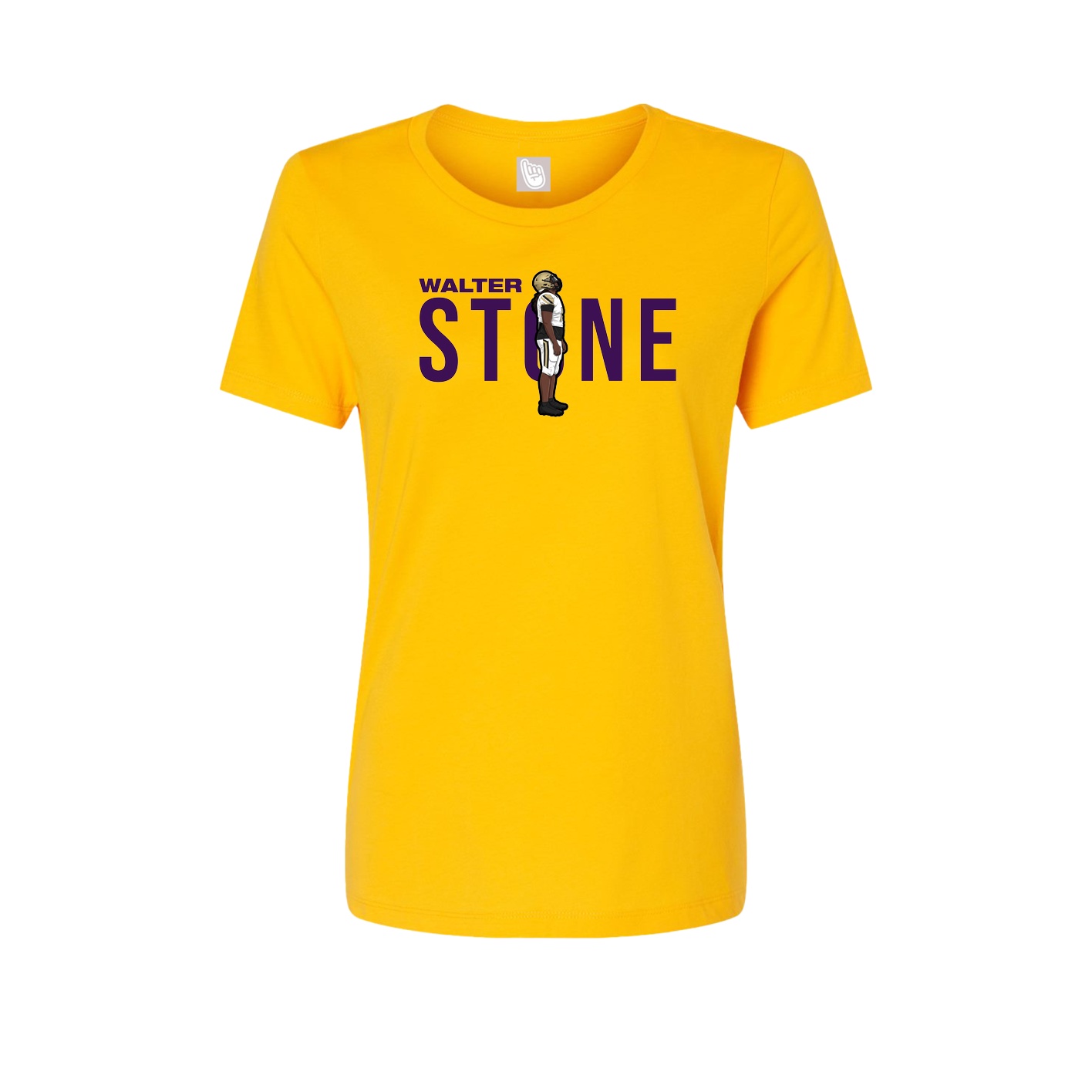 Fitted Women's Tee — Player Name in Gold