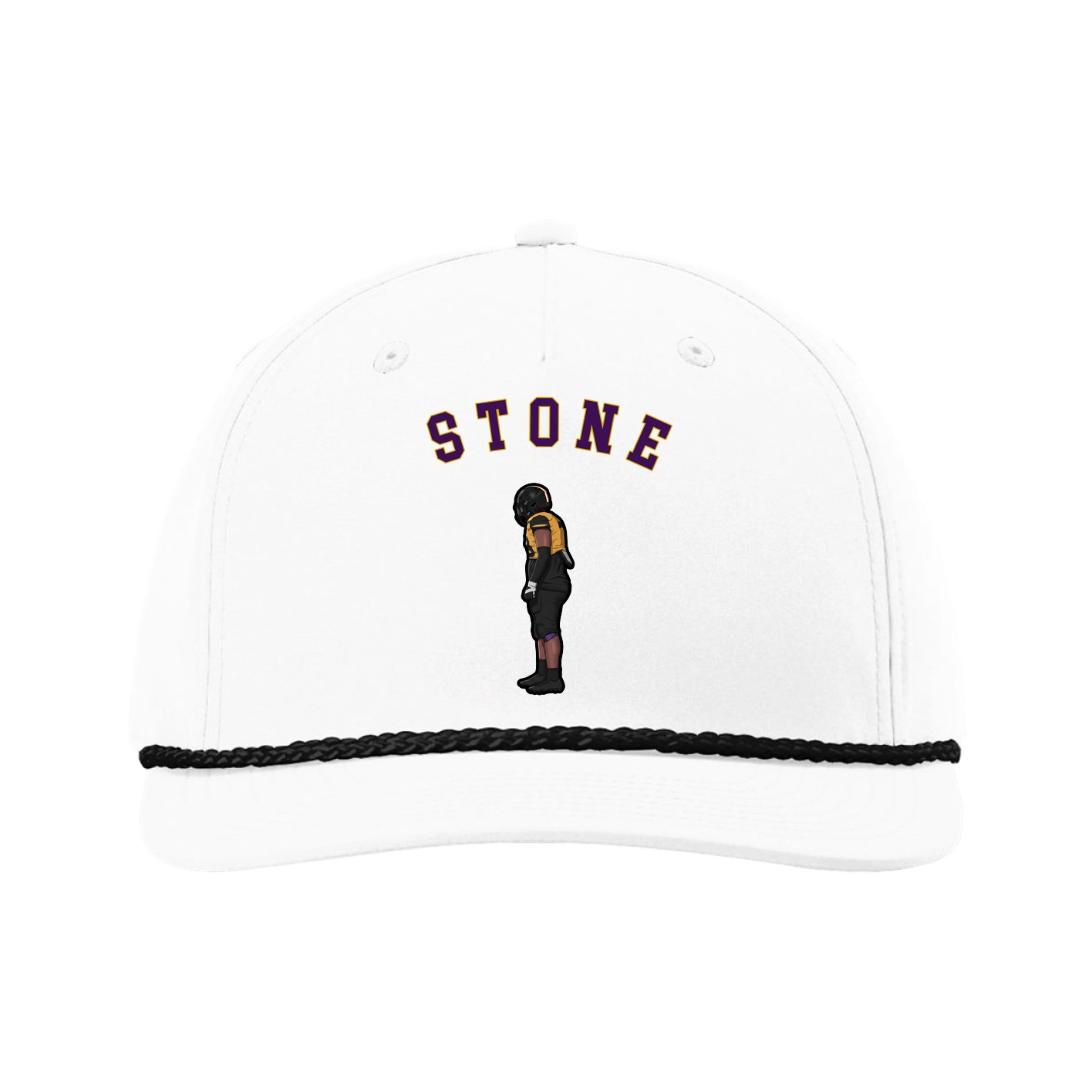Five-Panel Classic Rope Cap — Shirsey Arch in White