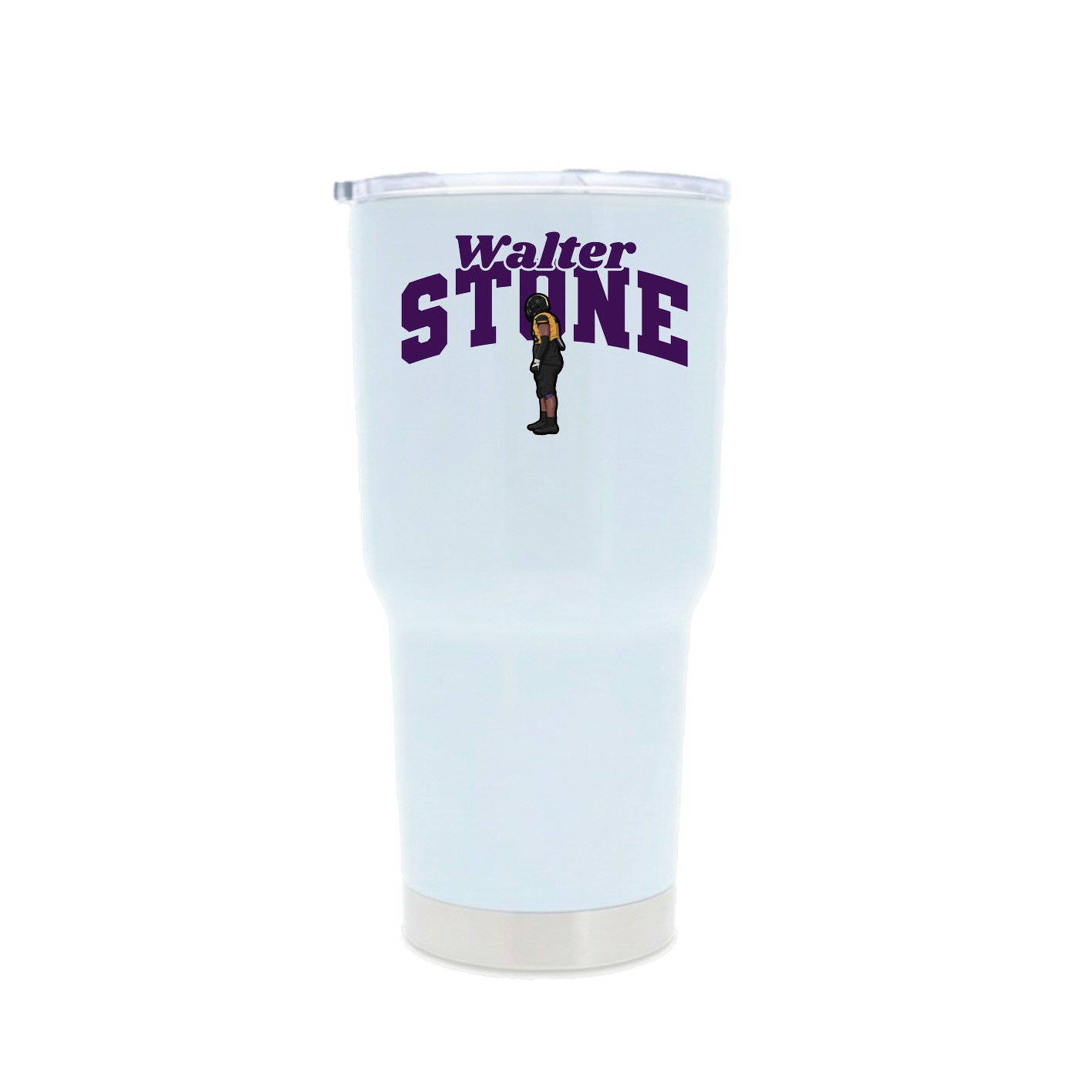 30oz Stainless Steel Tumbler — Signature Arch in White