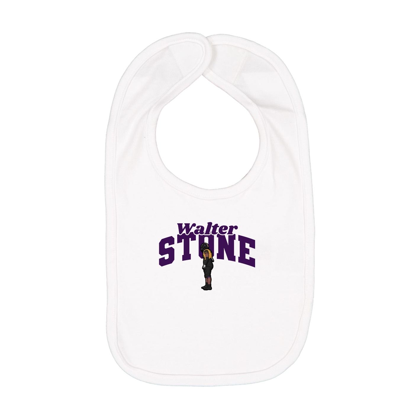 Infant Bib — Signature Arch in White