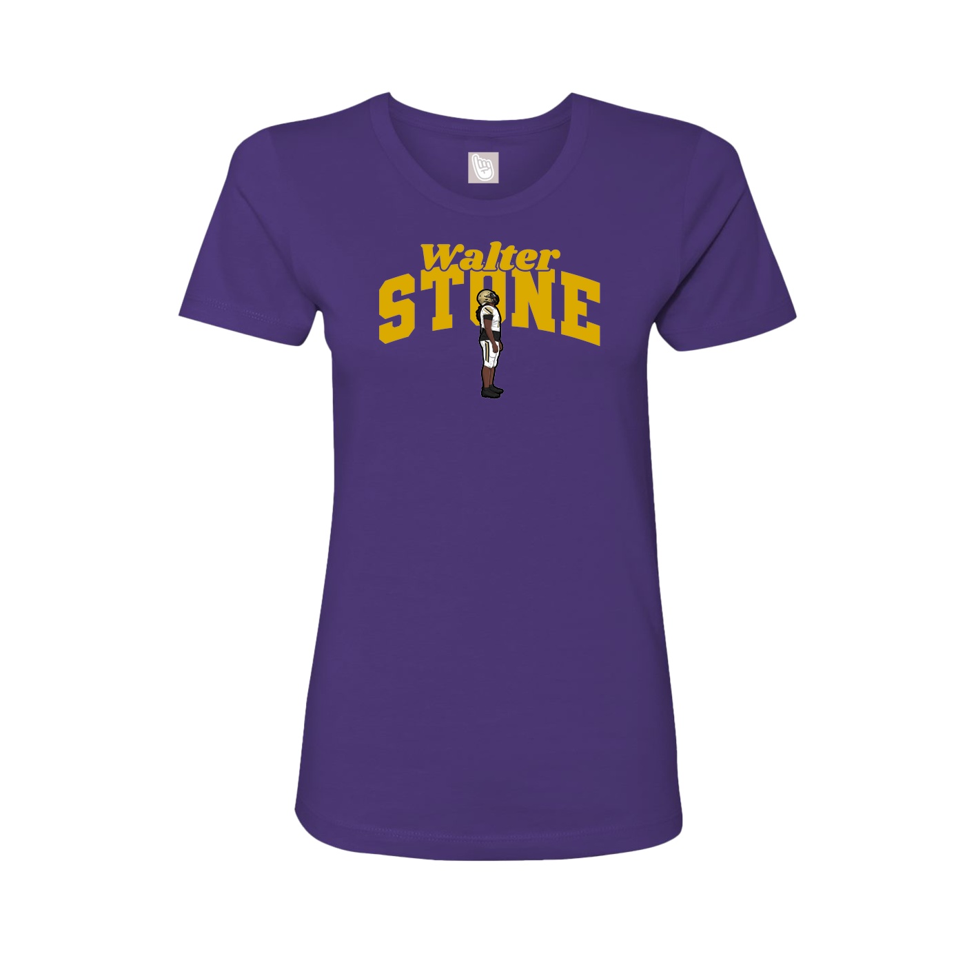Fitted Women's Tee — Signature Arch in Purple
